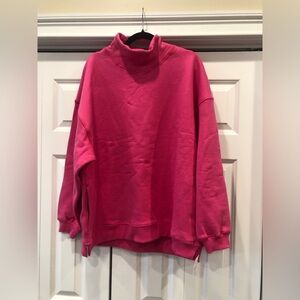 Free People A Cut Above Mock Neck Pullover Sweatshirt NWT!